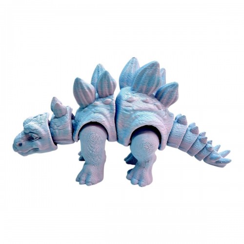 Игрушка подвижная 3D Динозавр 18 см, Стегозавр (СВЕТЛО-ГОЛУБОЙ) (MiC)