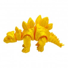 Игрушка подвижная 3D Динозавр 18 см, Стегозавр (ЖЕЛТЫЙ)