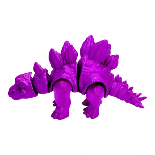 Игрушка подвижная 3D Динозавр 18 см, Стегозавр (ПУРПУРНЫЙ) (MiC)