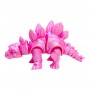 Игрушка подвижная 3D Динозавр 18 см, Стегозавр (Розовый) (MiC)