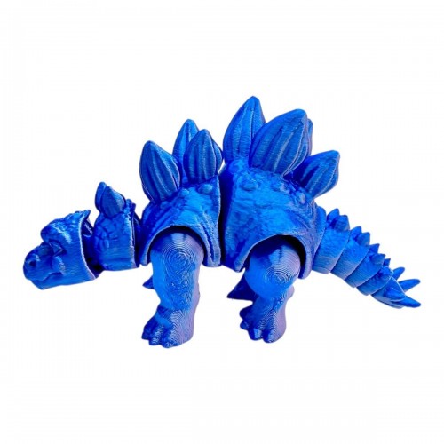 Игрушка подвижная 3D Динозавр 18 см, Стегозавр (ГОЛУБОЙ ГРАДИЕНТ) (MiC)