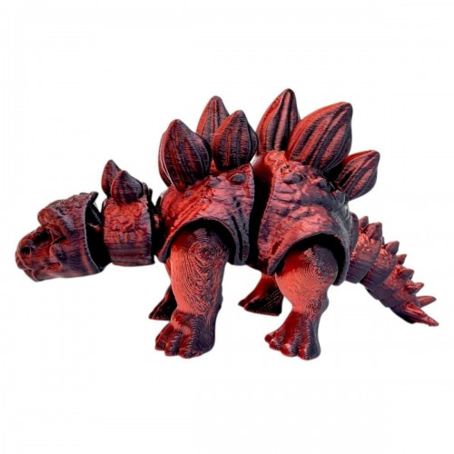 Игрушка подвижная 3D Динозавр 18 см, Стегозавр (Коричневый) (MiC)