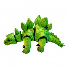 Игрушка подвижная 3D Динозавр 18 см, Стегозавр (ЗЕЛЕНЫЙ)