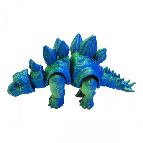 Игрушка подвижная 3D Динозавр 18 см, Стегозавр (ИЗУМРУДНЫЙ) (MiC)