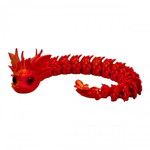 Игрушка подвижная 3D Королевский Дракон 32см (КОРАЛЛОВЫЙ) (MiC)