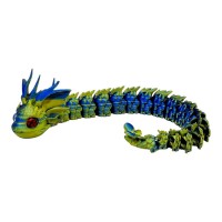 Игрушка подвижная 3D Королевский Дракон 32см (ЗЕЛЕНЫЙ ГАРДИЕНТ)