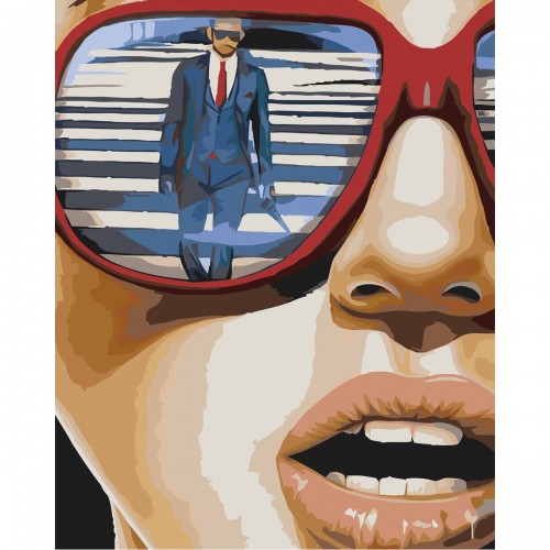 Картина по номерах 0123 ОРТ Відображення Джентльмена 40*50 (MiC)