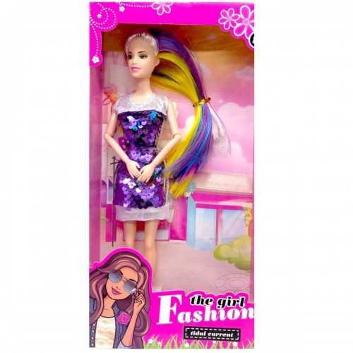 Кукла в платье с пайетками (сиреневый) (MiC)