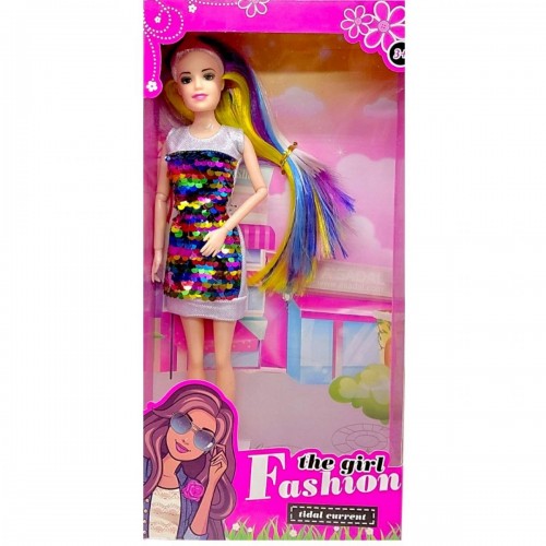 Кукла в платье с пайетками (РАДУЖНАЯ) (MiC)