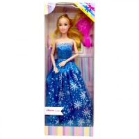 Лялька у святковій сукні з бантом (БЛАКИТНА)