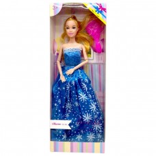 Кукла в праздничном платье с бантом (ГОЛУБАЯ)