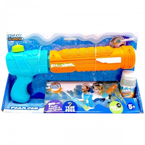 Водный пистолет стреляет пеной в короб. (Голубо-оранжевый) (MiC)