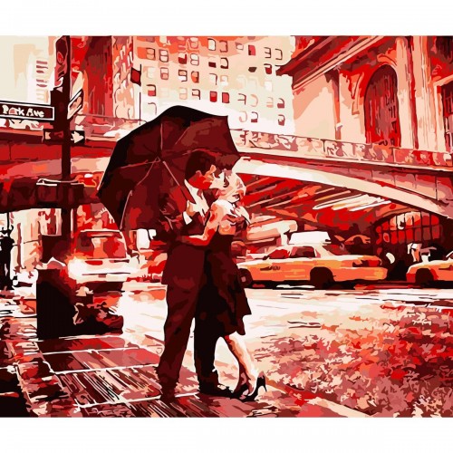 [0136] Картина по номерах 0136 ОРТ Горячий поцелуй 40*50 (MiC)