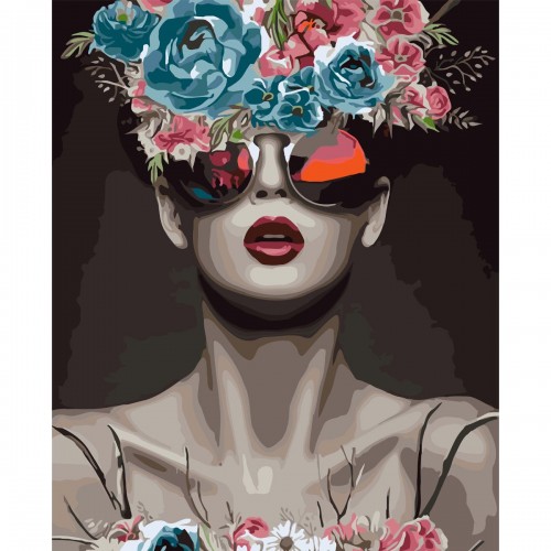 Картина по номерах 0033 ОРТ Дівчина Бернінг Мен 40*50 (MiC)