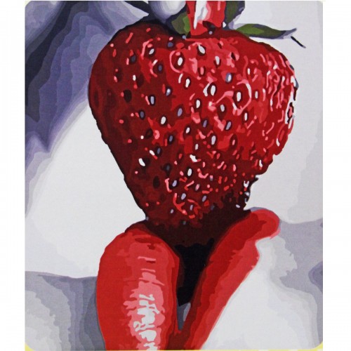 Картина по номерах "Червоні губи" 40х50 см (Оптифрост)