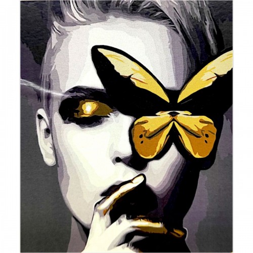 Картина по номерах "Мадам баттерфляй" 40х50 см (Оптифрост)