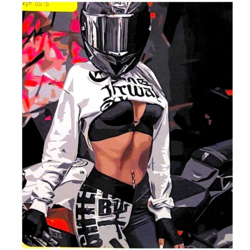 Картина по номерах "Королева байкiв" 40*50 см (Оптифрост)