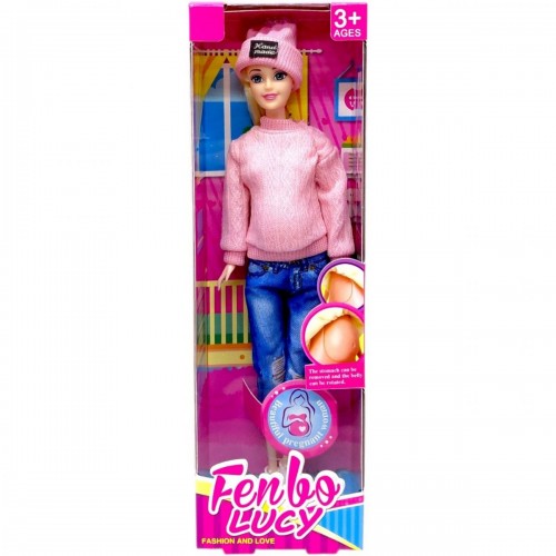 Лялька вагітна "Fenbo Lucy" 29 см (РОЖЕВА) (MiC)