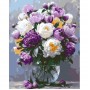 Картина за номерами "Букет півоній у вазі" 40*50 см (Origami)