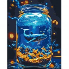 Картина по номерам с красками металлик 