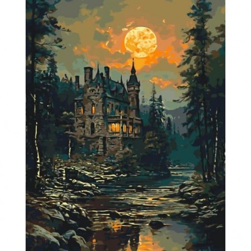 Картина по номерам "Таинственный замок" 40*50 см (Origami)