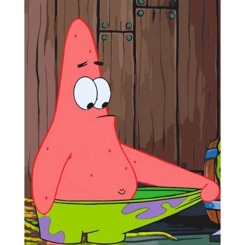 Картина за номерами "Патрік (спанчбоб)" 40*50 см (Origami)