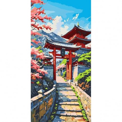 Картина по номерам "Японская весна" 40*80 см (Origami)