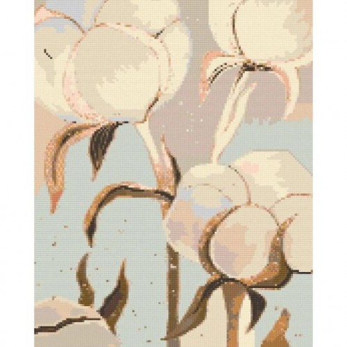 Алмазна мозаїка "Квіти бавовни" 40*50 см (Origami)