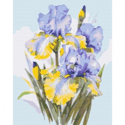 Алмазна мозаїка "Букет ірисів" 40*50 см (Origami)