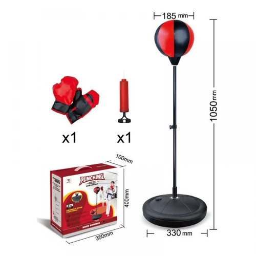Боксерська груша на стійці з рукавичками та насосом (кор.40*10*35 см) (MiC)