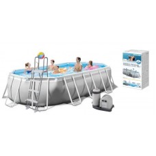 Intex Бассейн каркасный (объем:18202л, размер:503х274х122см, лестница, насос-фильтр 5678 л/ч, скиммер), в коробке