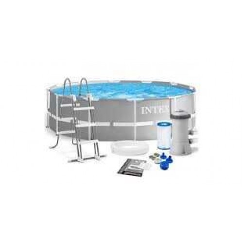 Intex Басейн каркасний (об'єм:16805л, розмір:457х122см, сходи, насос-фільтр 3785 л/год, драбина, тент, підстилка, в коробці (Intex)