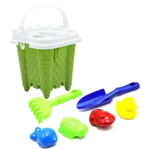 Дитячий пісочний набір "Вежа" зелений (Bamsic)