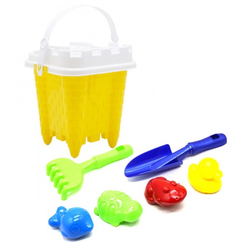 Дитячий пісочний набір "Вежа" жовтий (Bamsic)