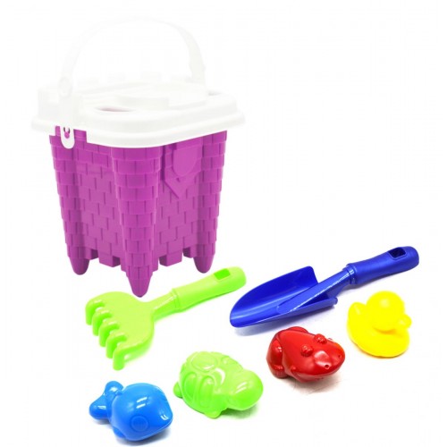 Дитячий пісочний набір "Вежа" рожевий (Bamsic)