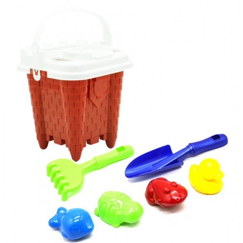 Дитячий пісочний набір "Вежа" червоний (Bamsic)