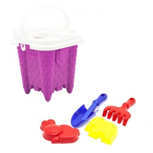 Дитячий пісочний набір "Вежа" рожевий (Bamsic)