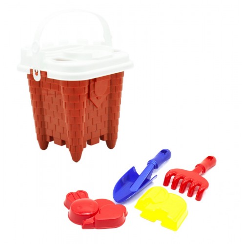 Дитячий пісочний набір "Вежа" червоний (Bamsic)