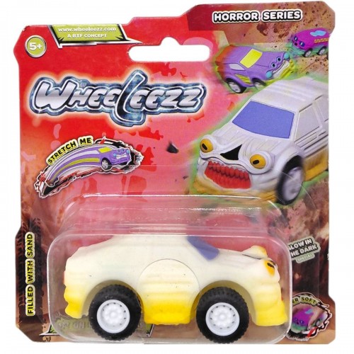 Машинка-тянучка серии Horror, Wheeleezz (Горрор, Вилиз) БЕЛЫЙ (MiC)