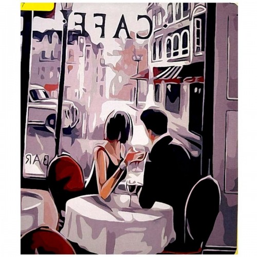 Картина по номерам "Парижское кафе" 40*50 см (Оптифрост)