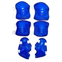 Защитное снаряжение: нарукавники, наколенники с липучками в сетке (СИНИЙ)