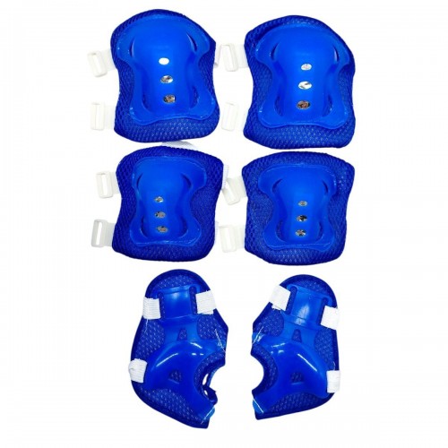 Защитное снаряжение: нарукавники, наколенники с липучками в сетке (СИНИЙ) (MiC)