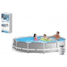Intex Басейн каркасний розмір:366x76 см (насос-фільтр картриджний 2006 л/год), об'єм води:6503л, в коробці