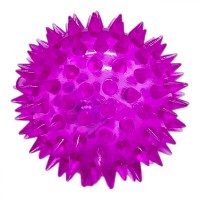 Мяч-ежик резиновый со светом (Фиолетовый)