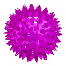 Мяч-ежик резиновый со светом (Фиолетовый)