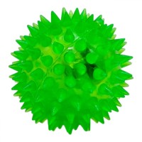 Мяч-ежик резиновый со светом (Зеленый)