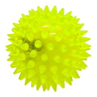 Мяч-ежик резиновый со светом (Желтый)