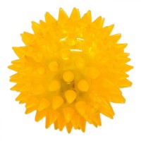 Мяч-ежик резиновый со светом (Оранжевый)