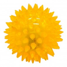 Мяч-ежик резиновый со светом (Оранжевый)