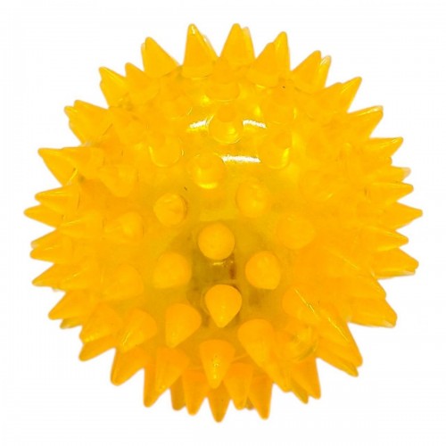 Мяч-ежик резиновый со светом (Оранжевый) (MiC)